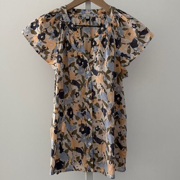 Rails Tops - RAILS Alena floral flutter sleeve button down top small